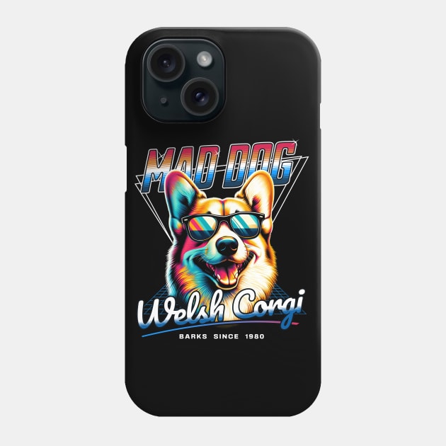 Mad Dog Welsh Corgi Phone Case by Miami Neon Designs