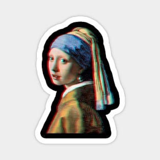 Girl with a Pearl Earring 3D Colorful Effect Magnet