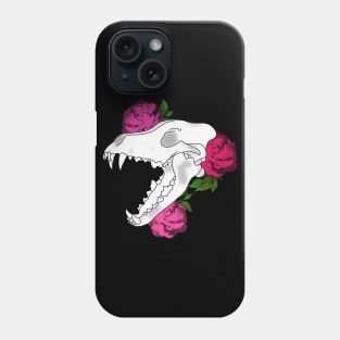 Floral Wolf Skull Phone Case