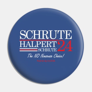 Schrute Halpert Schrute 24  Campaign Shirt Pin