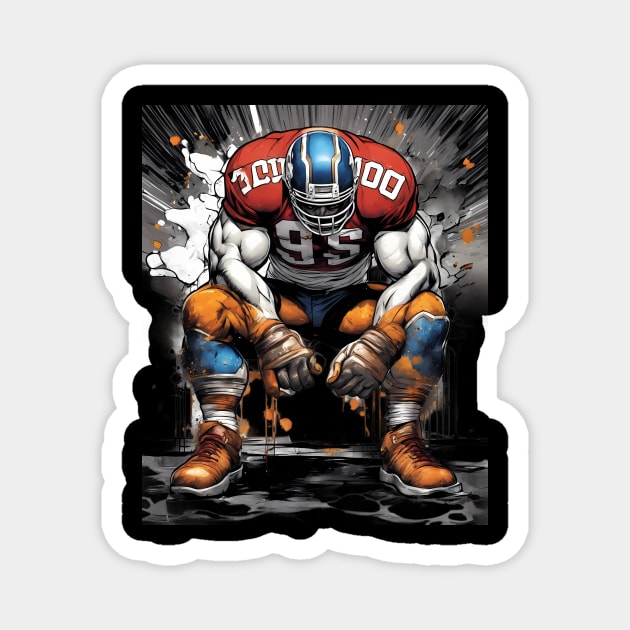 Fumble American Football Magnet by animegirlnft