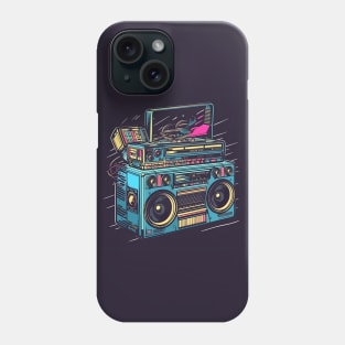 Ghetto Blaster Boom Box 80s Hip-Hop Stereo Phone Case