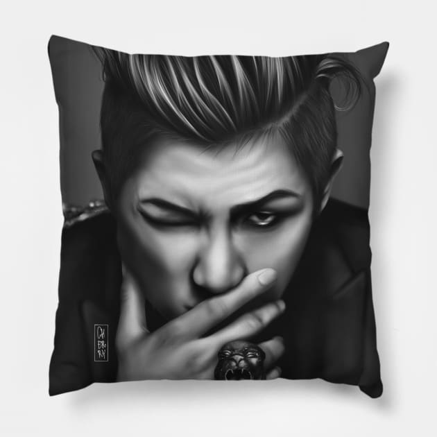 Kim Namjoon Pillow by CherrySketch