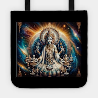 Goddess saraswati flying across infinite wisdom Tote