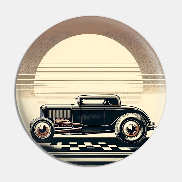 Vintage Old Style Hot Rod Pin by HorseDriftKNS