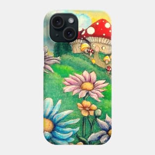 Cottagecore Fairy Toadstool Flower Garden Phone Case