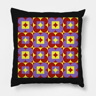 retro mid century inspired geometrical pattern Pillow