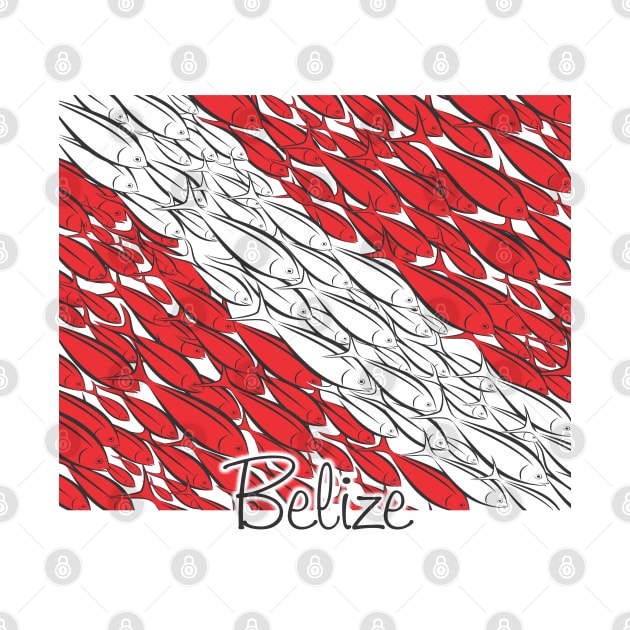 Scuba Diving Flag Belize by Fun Graffix!