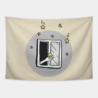 Catch A Falling Star - Right Out Your Window Tapestry