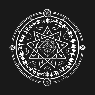 Lloyd de Saloum Cool Black and White Magic Circle from I Was Reincarnated as the 7th Prince or Tensei shitara Dainana Ouji Datta node Anime TSDODN-5 T-Shirt