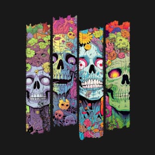 Vintage Colorful Skulls T-Shirt