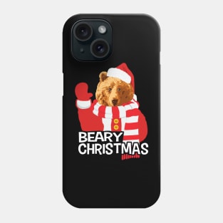 Beary Christmas Funny Santa Claus Bear Phone Case