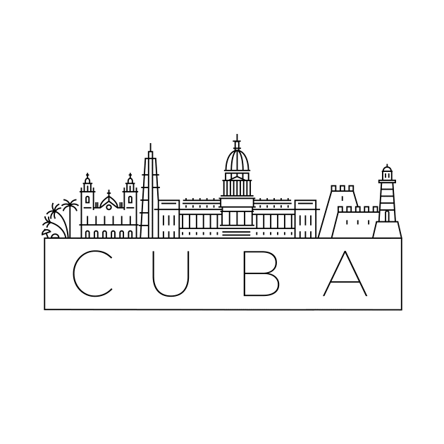 Cuba Minimal Skyline by kursatunsal