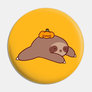 Sloth and Pumpkin Pin