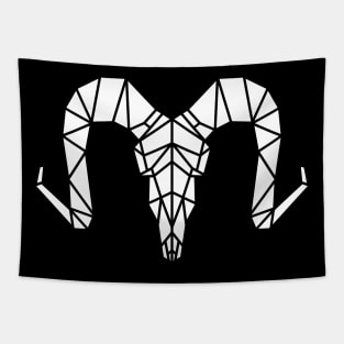 Goat Skull Geometric Tapestry