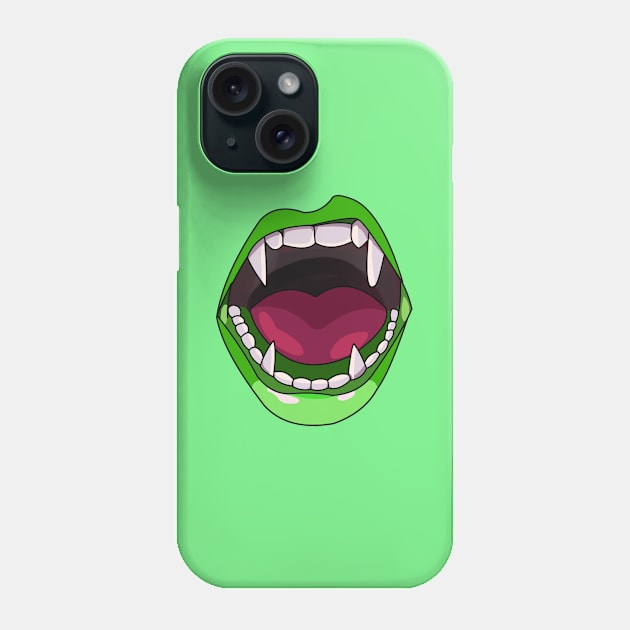 vampire mouth - vampire teeth Phone Case by persa