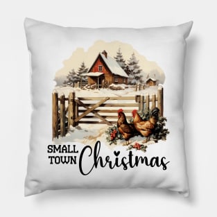 small town christmas Pillow