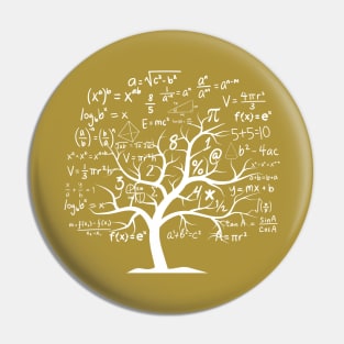 funny Math Tree.Where Geometry Meets Nature Pin
