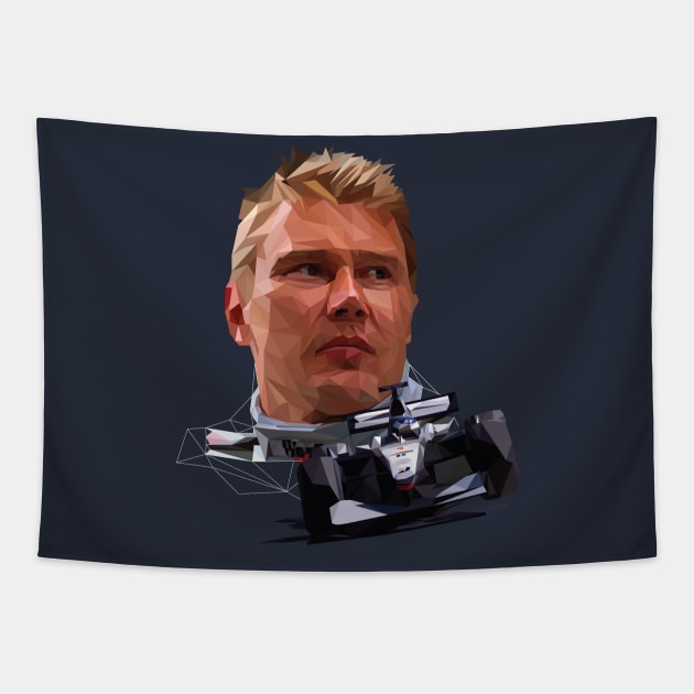 Mika Hakkinen low poly Tapestry by pxl_g