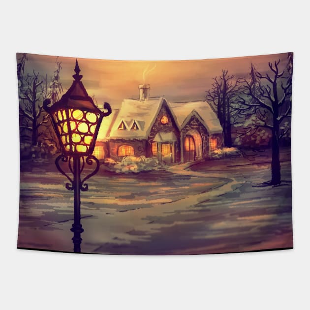 Warm home Tapestry by KucingKecil
