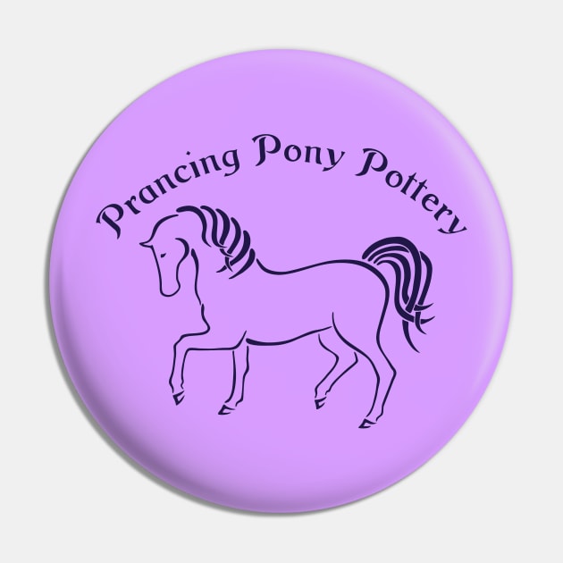 Prancing Pony Pottery Swag Pin by Tiger Torre