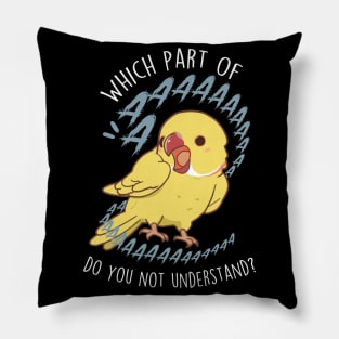 Lutino Indian Ringneck Parrot Aaaa Pillow