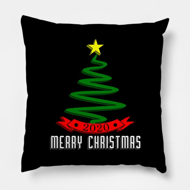 07 - 2020 Merry Christmas Pillow by SanTees