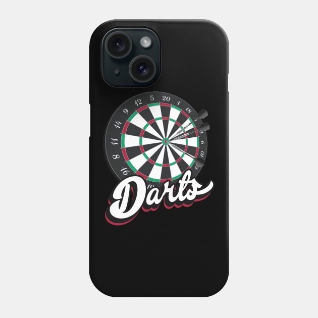 Darts vintage Dart Gifts Phone Case by Foxxy Merch