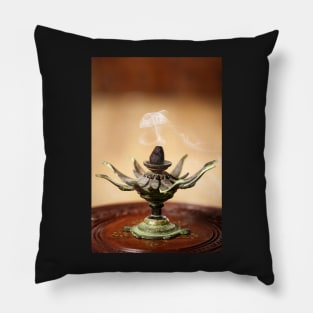 Vintage lotus flower used for aromatic smoke Pillow