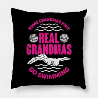 Funny Swimming Grandma Grandmother Gift Pillow
