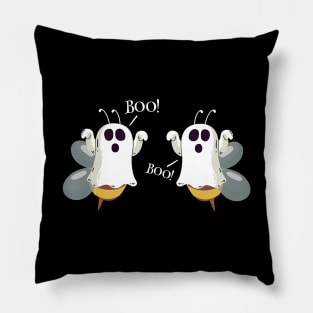 Ghost Bees Saying Boo Funny Halloween Costume Pillow