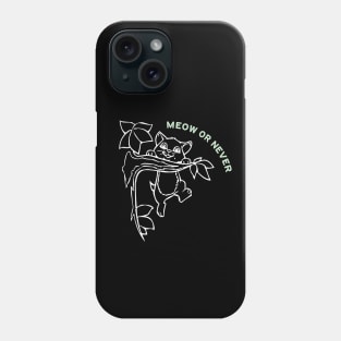 Feline Chic: Meow or Never Cat Tee Alert Phone Case