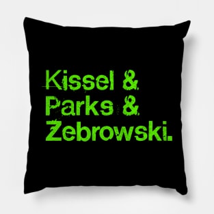 Kissel Parks And Zebrowski - Grunge Typographic Tribute Design Pillow