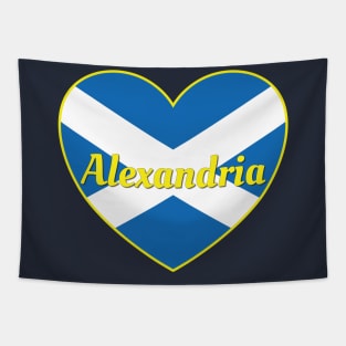 Alexandria Scotland UK Scotland Flag Heart Tapestry