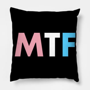 MTF Transgender Flag Colors - Male To Female Pillow