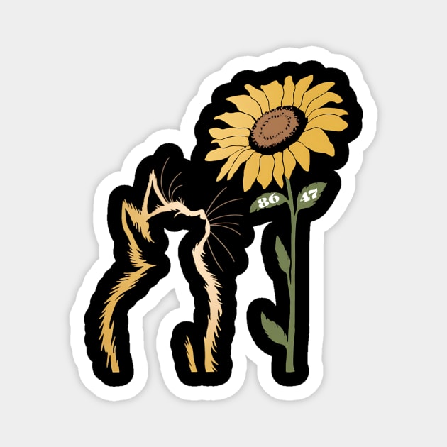8647 Cat Sunflower – Subtle Anti-Trump Political Design for Cat Lovers Magnet by ArtistTee ⭐⭐⭐⭐⭐