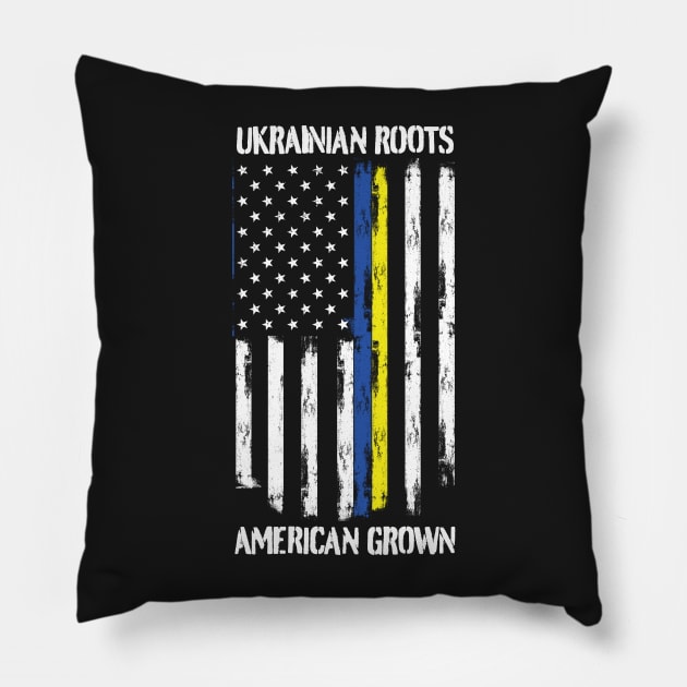 ukrainian roots, ukrainian american Pillow by laverdeden