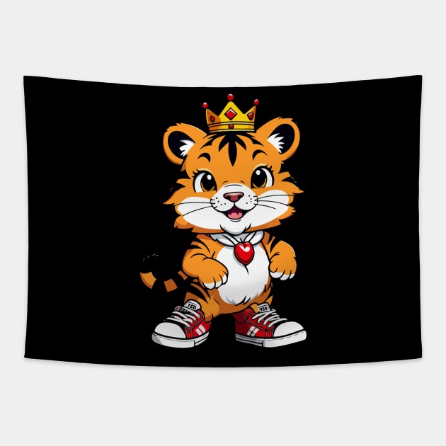 KING TIGER Tapestry by vibrain