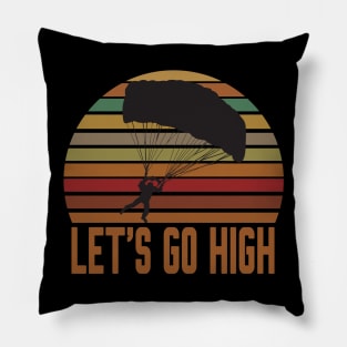 Vintage parachuting Pillow