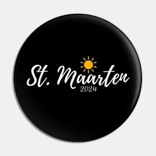 St. Maarten Souvenir Caribbean Sun 2024 Travel Gift Pin