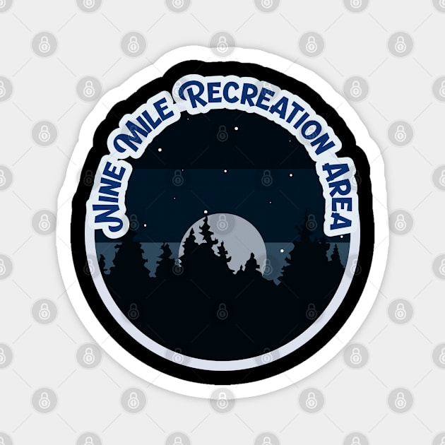 Nine Mile Recreation Area Campground Campground Camping Hiking and Backpacking through National Parks, Lakes, Campfires and Outdoors of Washington Magnet by AbsurdStore