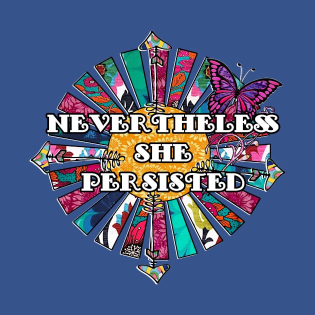 Nevertheless She Persisted Retro Fabric Collage by artbyomega