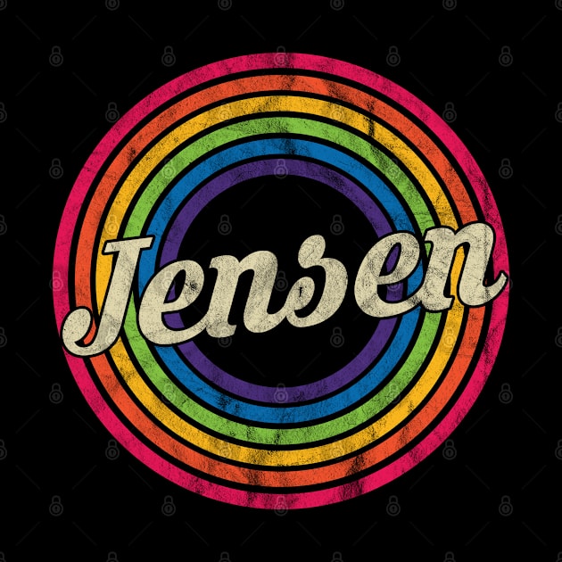 Jensen - Retro Rainbow Faded-Style by MaydenArt