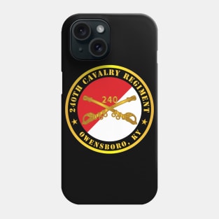 T-Shirt - Army - 240th Cavalry Regiment - Branch, Owensboro, Ky - Red - White X 300 Phone Case