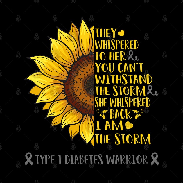 I Am The Storm Type 1 Diabetes Warrior Support Type 1 Diabetes Gifts by ThePassion99