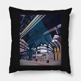 York railway station- illustration Pillow