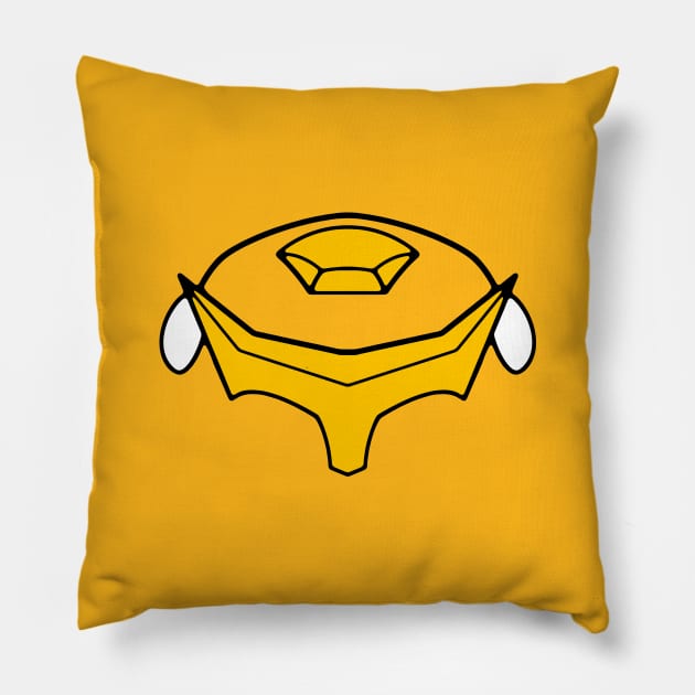 Gold Rhino Beetle Ranger Pillow by Javier Casillas