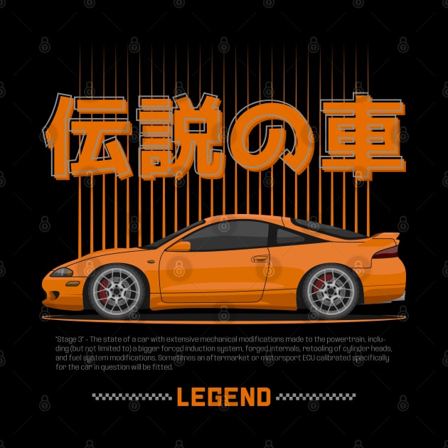 Tuner Orange Eclipse 2GA JDM by GoldenTuners