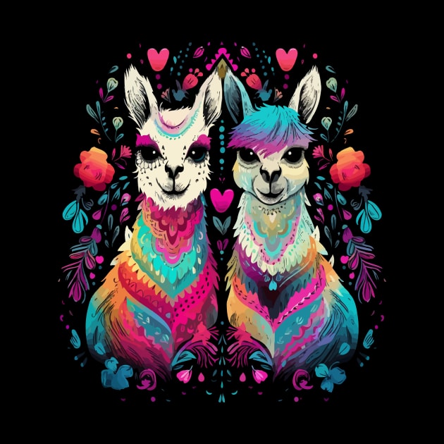 Llama Couple Valentine by JH Mart