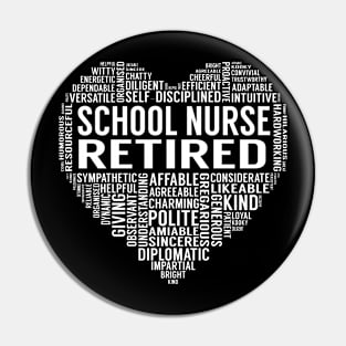 School Nurse Retired Heart Pin